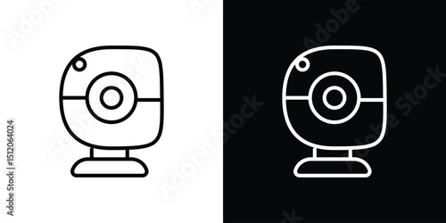 Web camera icon. Simple element illustration. outline and flat symbol design