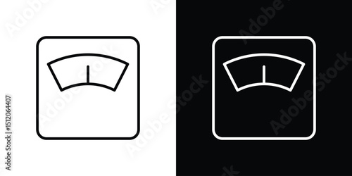 Weight scale icon. Simple element illustration. outline and flat symbol design