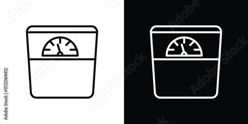 Weight scale icon. Simple element illustration. outline and flat symbol design