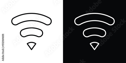 Wifi icon. Simple element illustration. outline and flat symbol design
