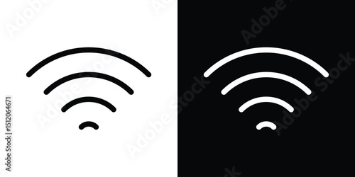 Wifi Signal icon. Simple element illustration. outline and flat symbol design