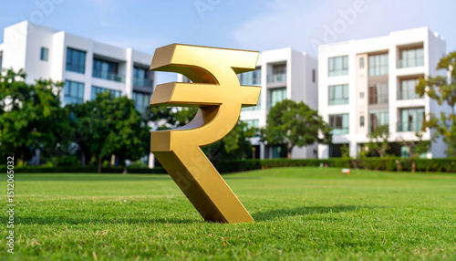 Indian rupee symbol; in ultra luxury residential park