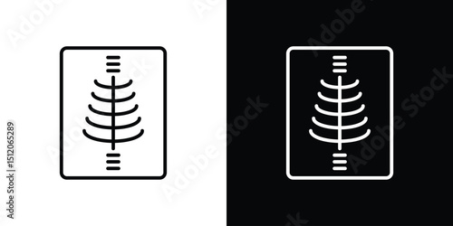 X ray icon. Simple element illustration. outline and flat symbol design
