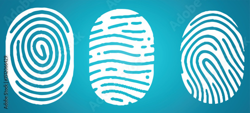 Fingerprints set 3 stock illustration