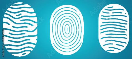 Fingerprints set 3 stock illustration