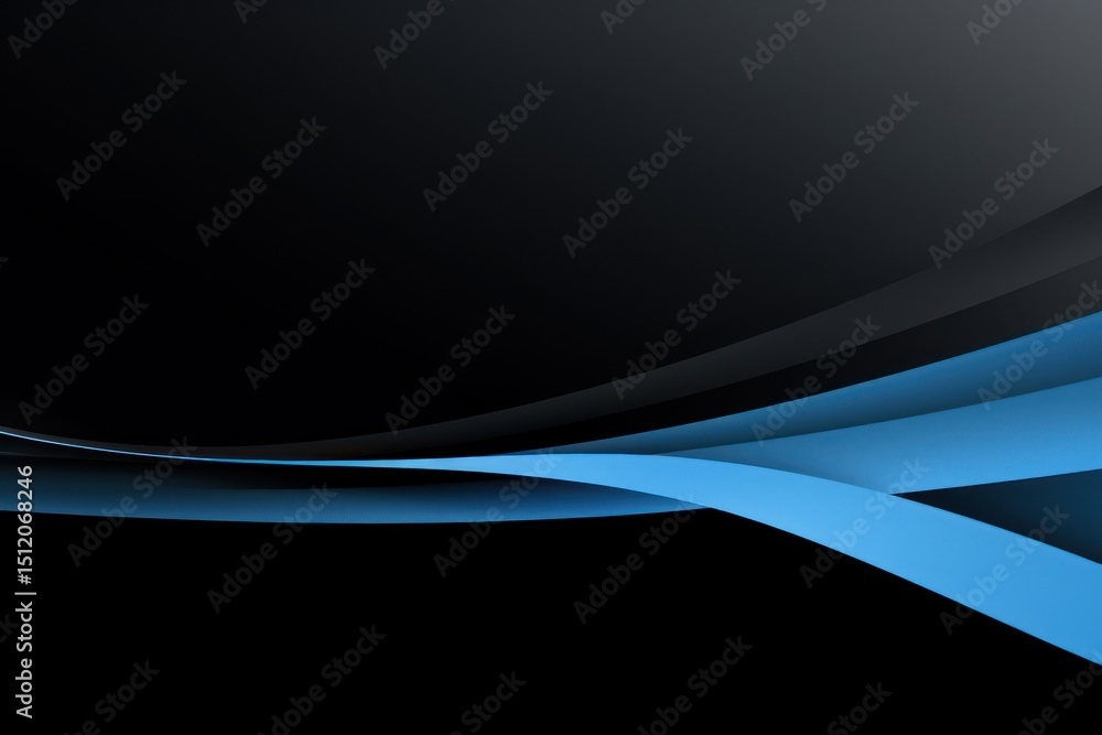 Fototapeta premium Black and blue backgrounds abstract light.