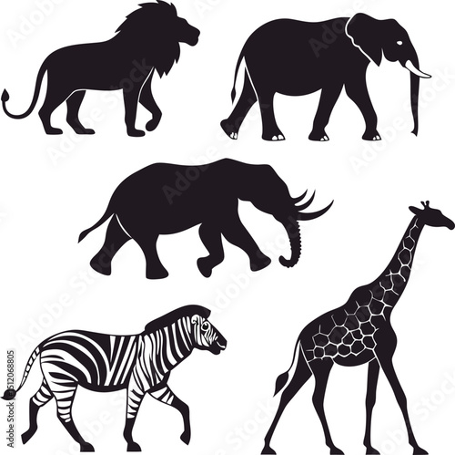 Animals silhouette