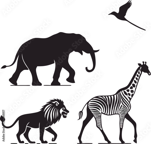 Animals silhouette