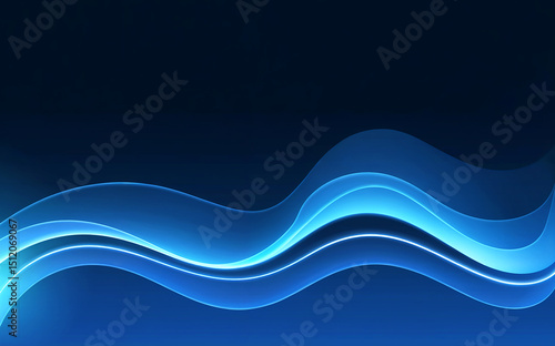 Abstract blue wave background design for digital projects