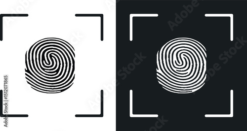 Fingerprint vector icon. Vector symbols. Vector illustration 