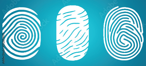 Fingerprint icon. Fingerprint scan icon sign. Thumbprint scanning, biometric, access, security. 