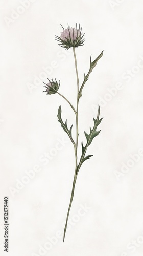 Wallpaper Mural Thistle thistle illustration watercolor. Torontodigital.ca