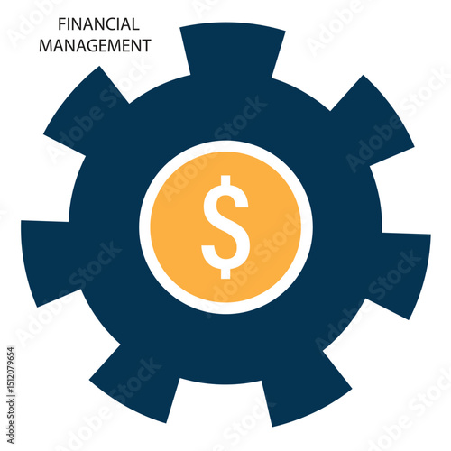 A vector of a gear and dollar sign, symbolizing financial management and business strategy.
