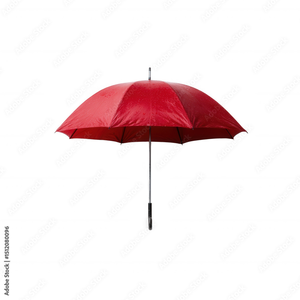 A vibrant red umbrella against a white isolated background, perfect for use in various creative projects and advertising. A vibrant red umbrella against a white isolated background, perfect for use in various creative projects and advertising.