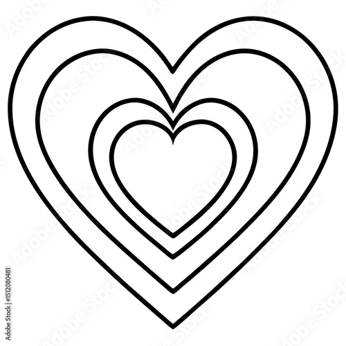 Modern Minimal Heart Outlines