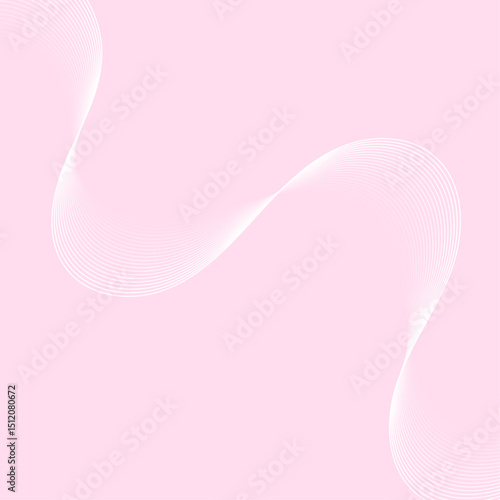 Abstract background with lines and waves. Banner. Element for design isolated. Vector background for brochure, booklet, flyer, poster. Pink and white gradient. Love, sweet, softness 