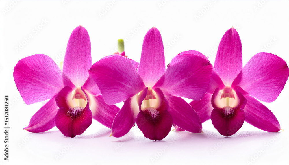 Obraz premium pink dendrobium orchid isolated on white background
