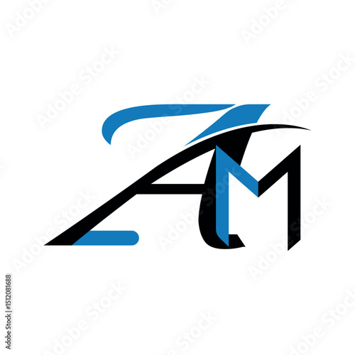AM letter logo vector icon illustration.	