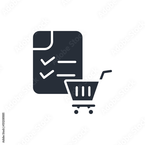 purchase order icon. vector.Editable stroke.linear style sign for use web design,logo.Symbol illustration.