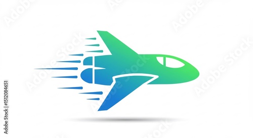 Blue And Green Gradient Airplane Icon Free Download Blue And Green Gradient Airplane Icon - GFXLoad