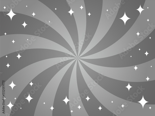 モノトーンのレトロな渦の集中線