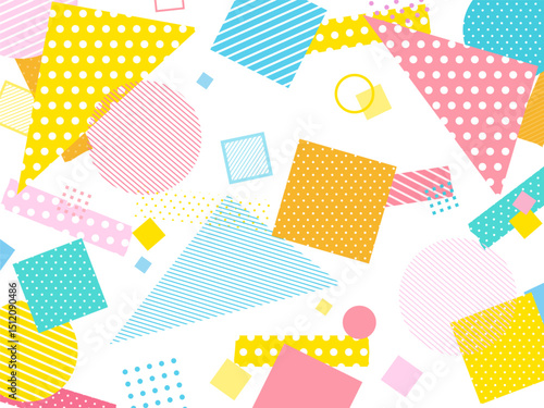 ポップでおしゃれな図形の背景素材