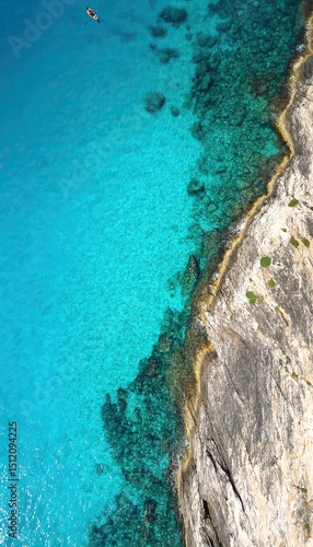 Clear Blue Sea and Rocky Shore