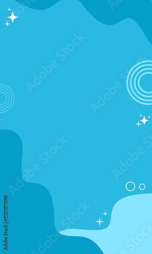 dark blue, light blue, pastel background. cute frame shape, aesthetic