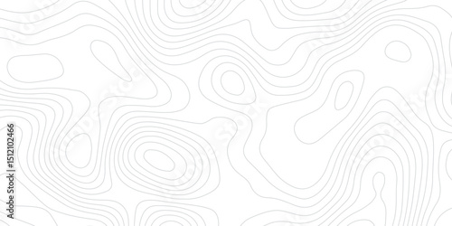 Abstract modern topography wavy contour map line and vintace tarrain patch texture grid line wallpaper map white background.
