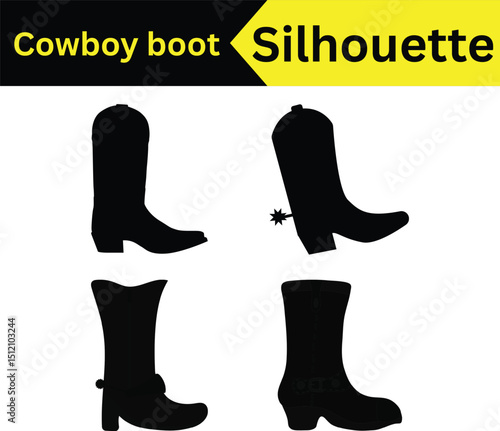 Four different cowboy boot silhouettes, two classic and two modern styles, displayed against a white background