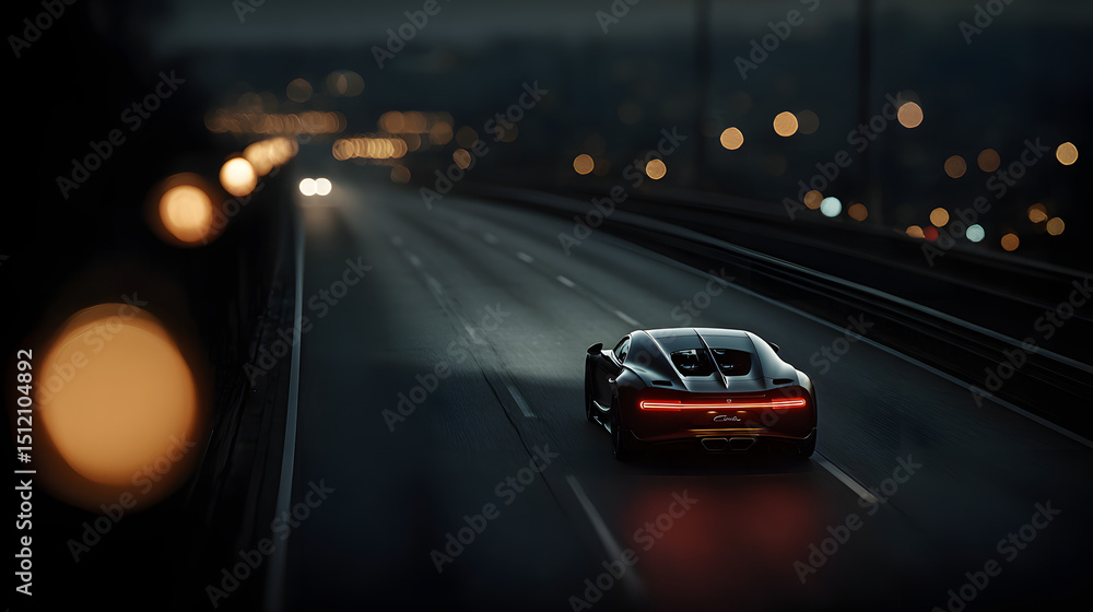 Fototapeta premium car driving through landscape