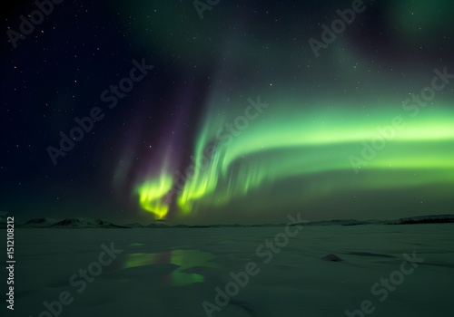 Wallpaper Mural Northern Lights Over Remote Arctic Tundra Torontodigital.ca