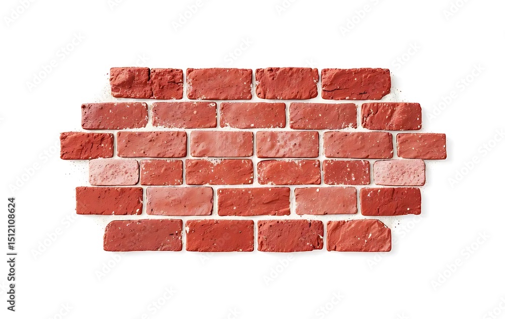 Obraz premium Red brick wall texture background for interior design and architecture projects high resolution image