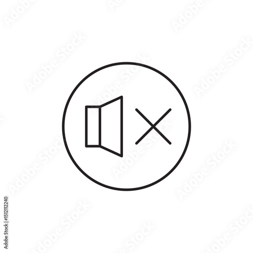 Editable mute icon vector design illustrator