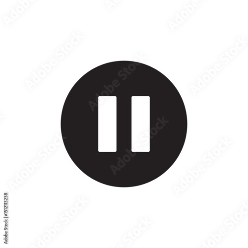 Editable Pause icon vector illustrator