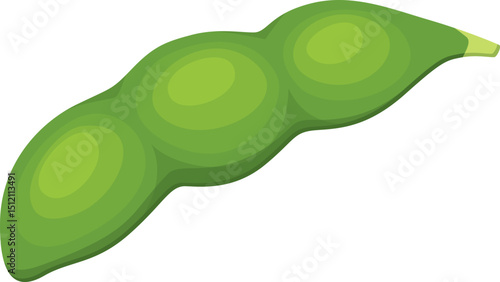 Green Soybean Pod Illustration