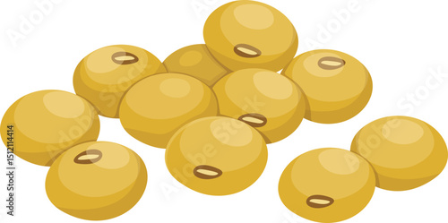 Yellow Soybeans Illustration