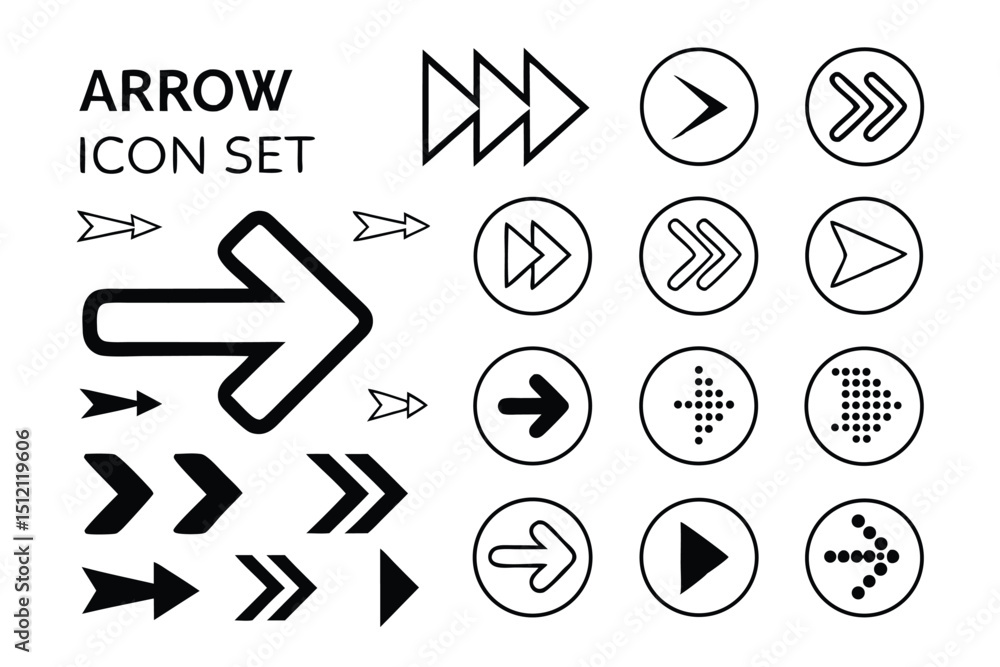 Modern Arrow Icon Collection Modern Arrow Icon Collection