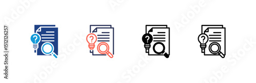 Hypothesis icon set multiple style collection