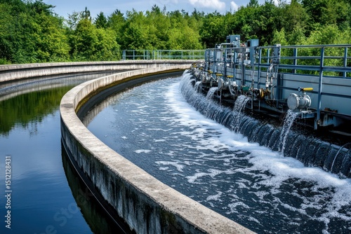 Wallpaper Mural Aerial View of Modern Waste Water Treatment Plant Torontodigital.ca