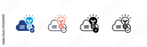 Solution icon set multiple style collection