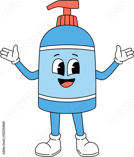 Groovy Retro Soap Dispenser Cartoon Character
