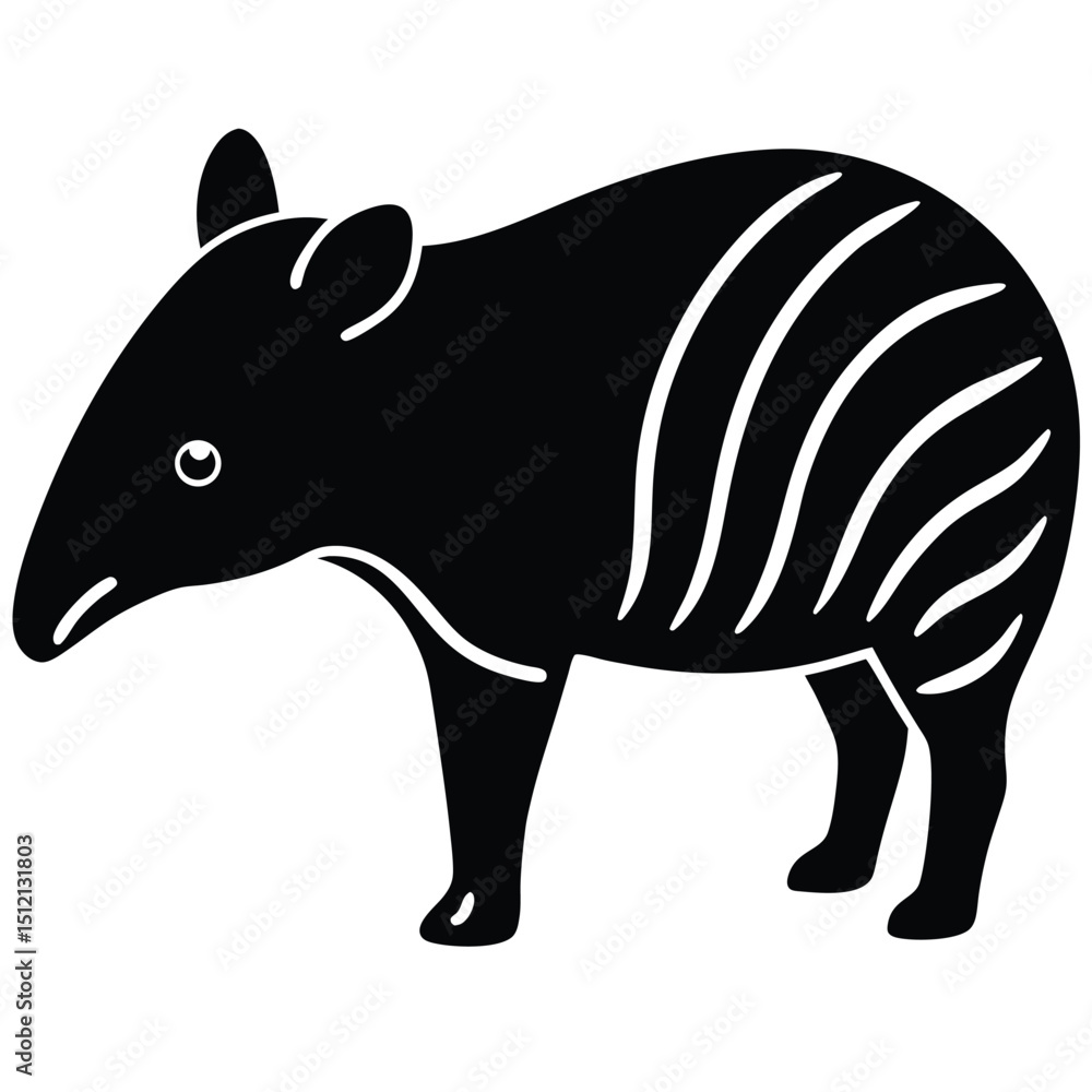 Fototapeta premium TAPIR VECTOR SIHOUETTE