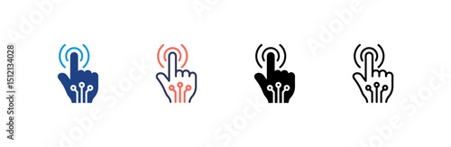 Tap icon set multiple style collection