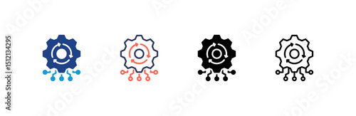 Automated icon set multiple style collection