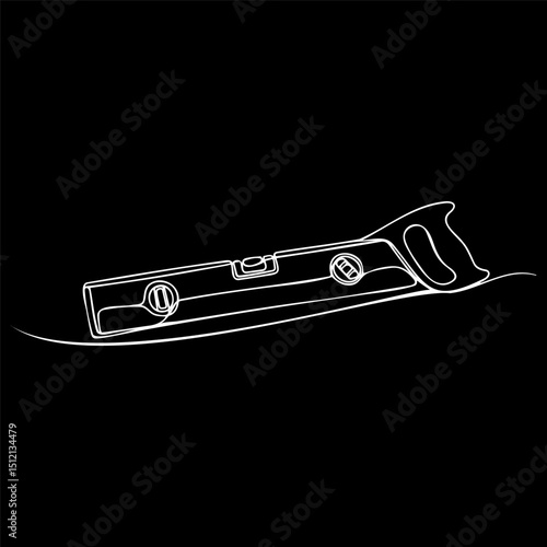 Vector picture of level tool flat style icon.