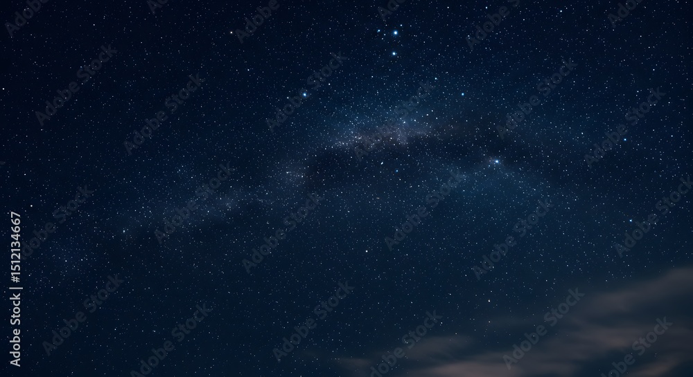 Fototapeta premium Night sky full of stars, long exposure