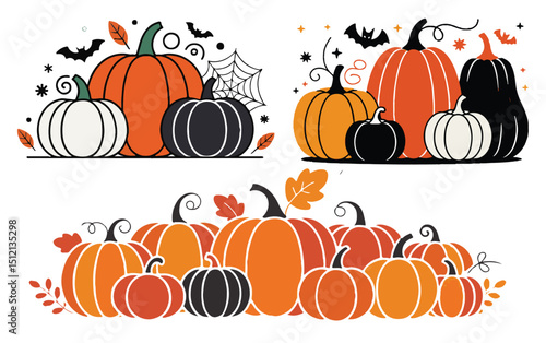 Autumn halloween pumpkins harvest fall decor
