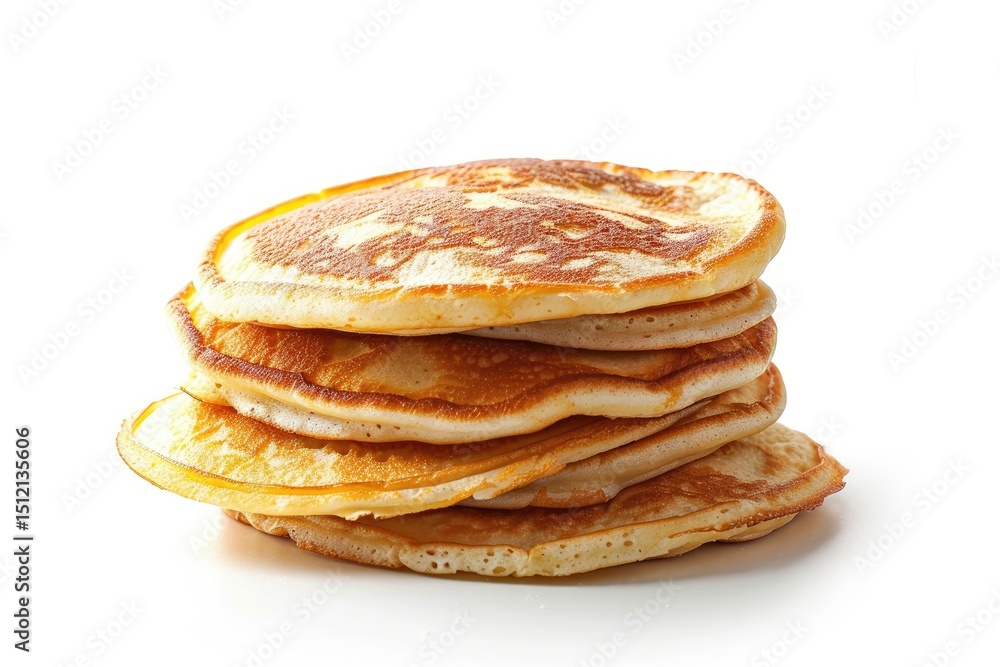 Detailed Color Picture of Pancake Isolated on White Background Detailed Color Picture of Pancake Isolated on White Background