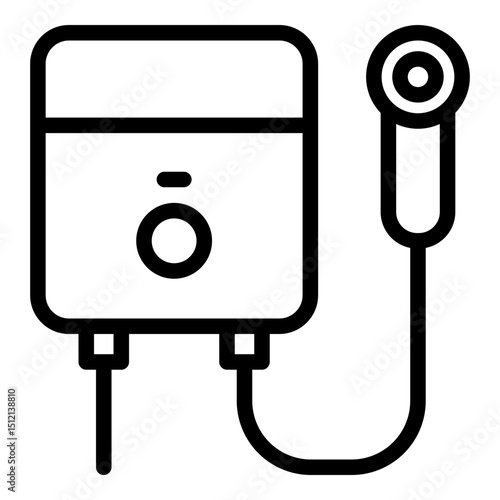 Water heater icon. Vector line icon